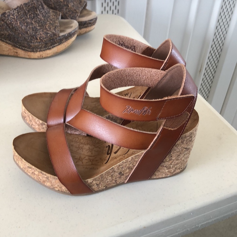 Women's Brown Leather Sandals by Blowfish Malibu - Picture 11 of 17